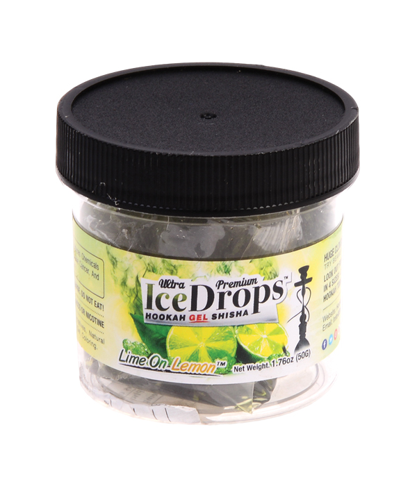gel ice drops lime on lemon