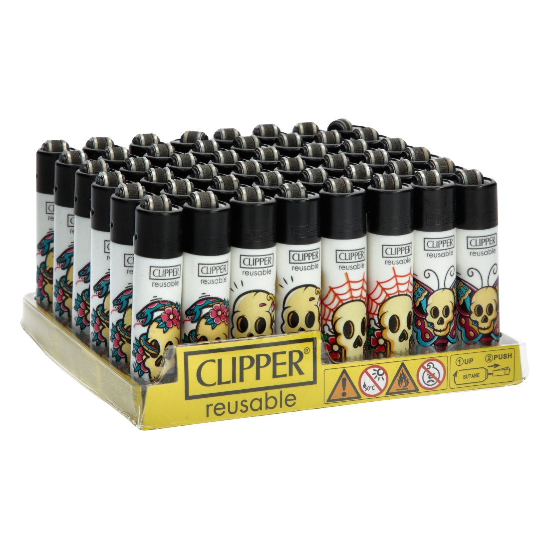 MICRO CLIPPER HAPPY SKULLS X48