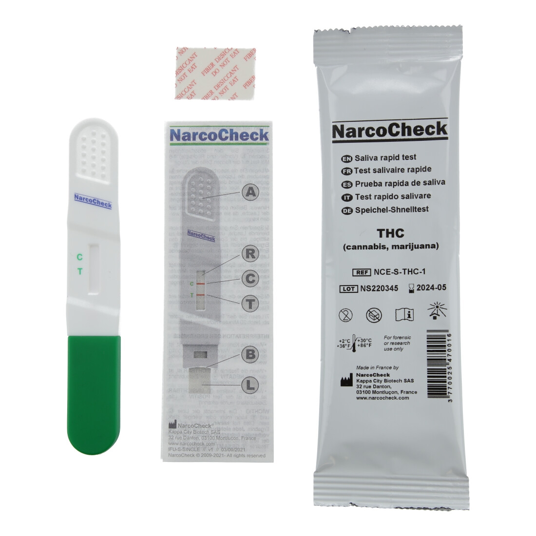 TEST SALIVAIRE NARCOCHECK THC CANNABIS