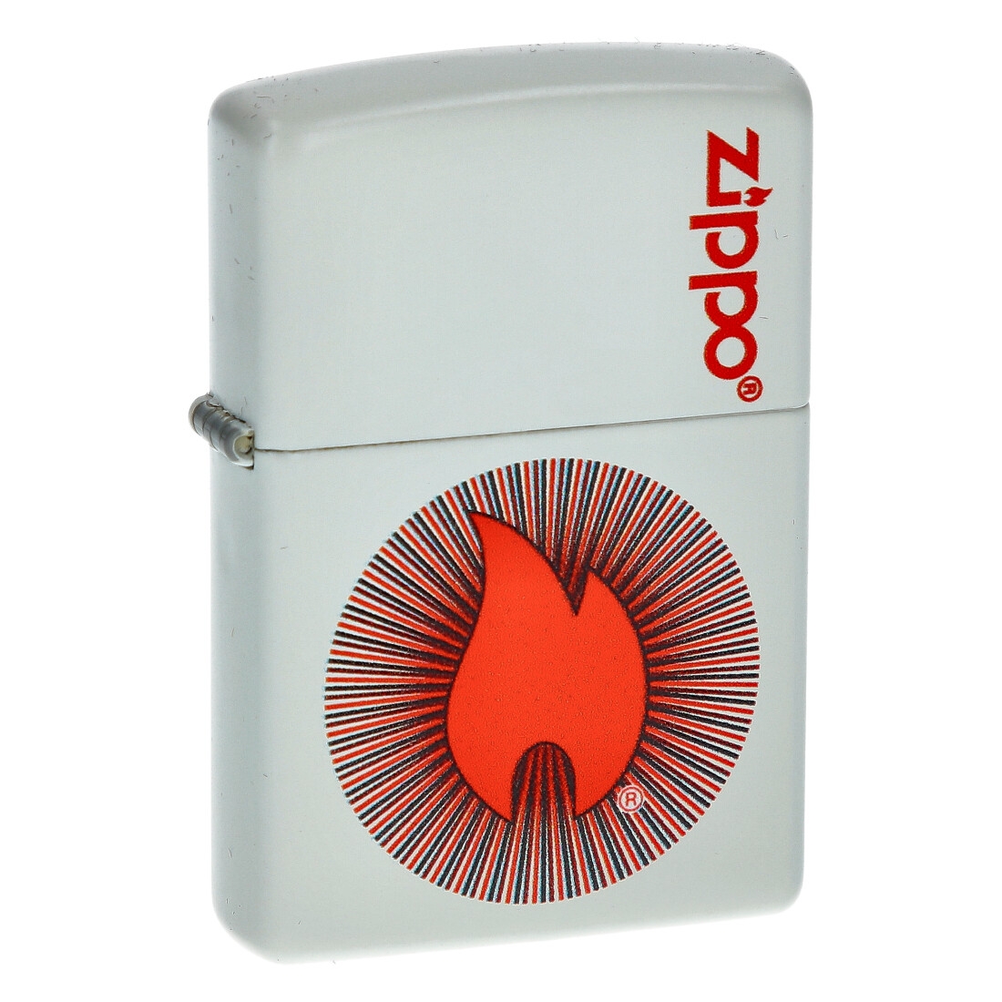 ZIPPO WHITE AND RED FLAMES