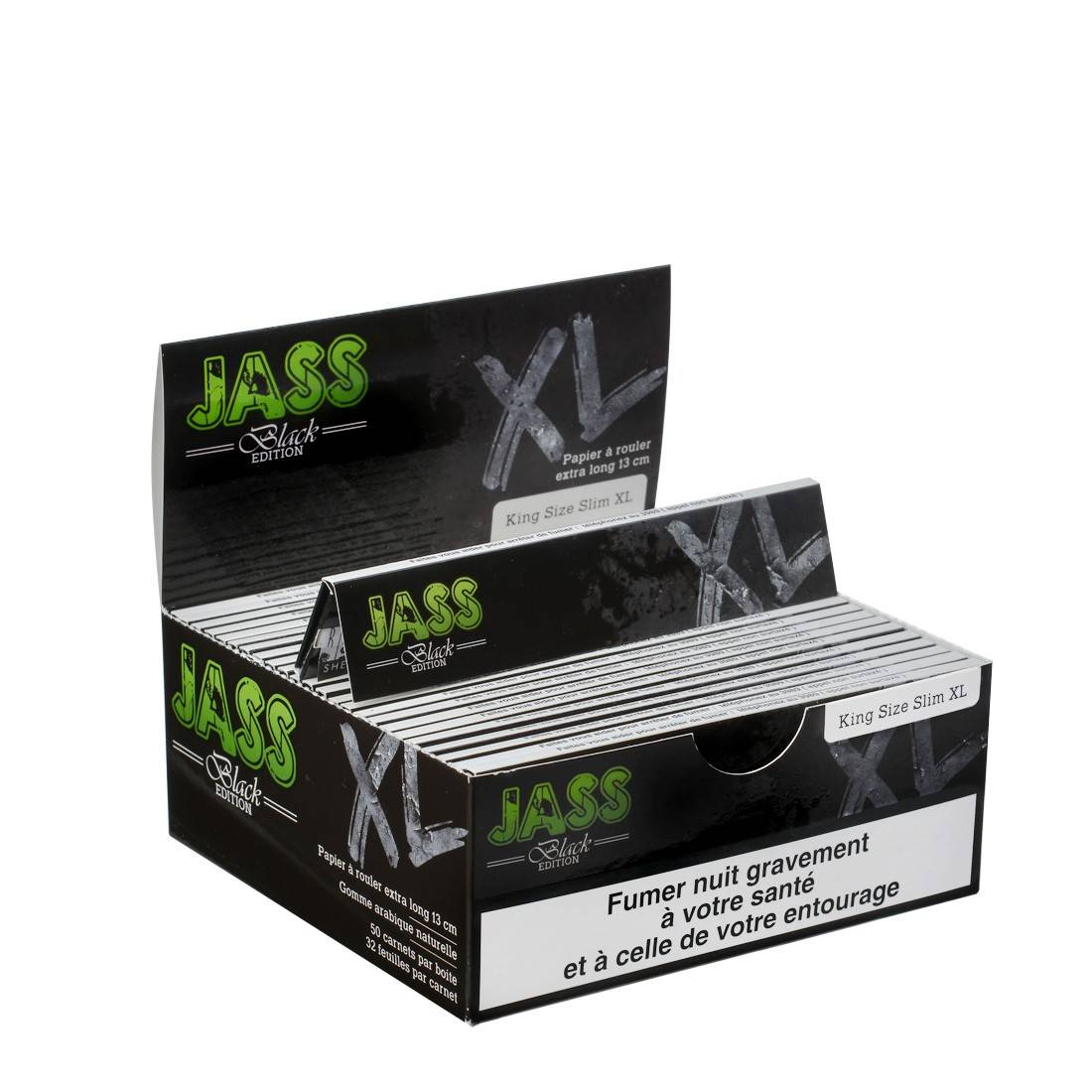 Feuilles à rouler Jass Black Edition XL par 50, disponible sur S