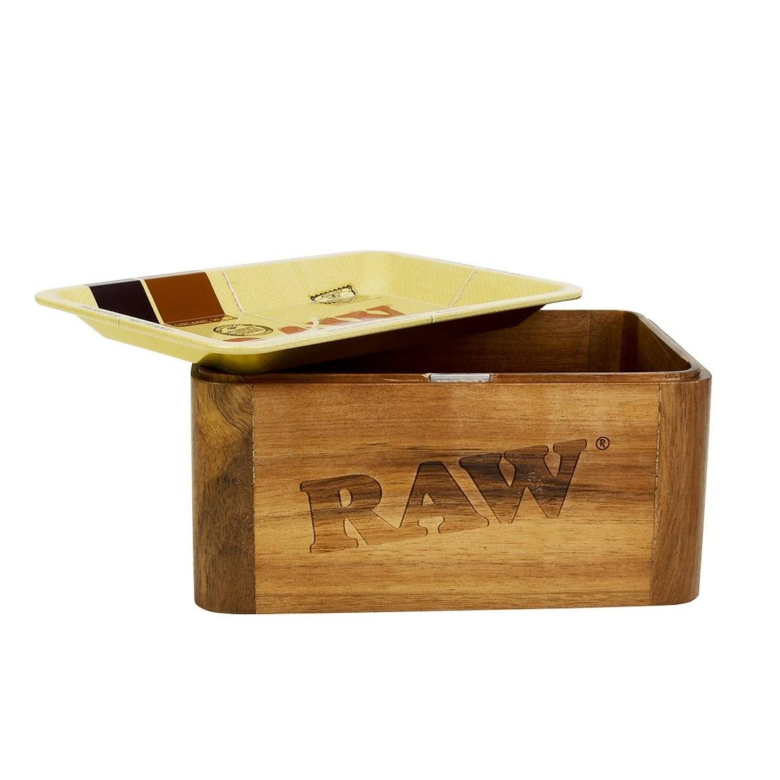 Superbe boîte en bois RAW avec mini plateau 