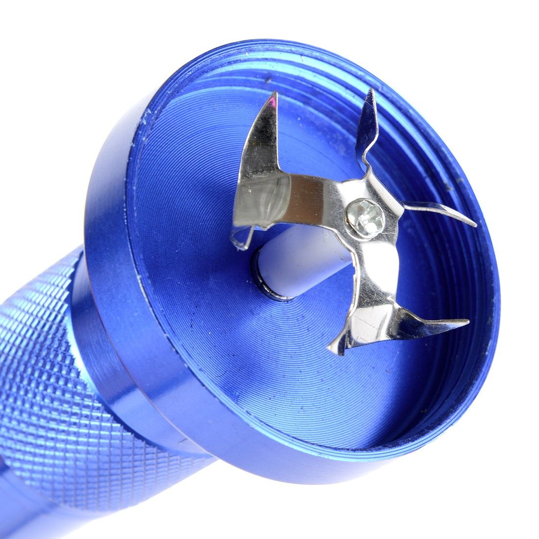 Grinder électrique Aluminium avec Récupérateur de Pollen 40mm (Bleu)