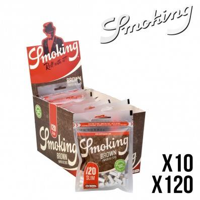 FILTRES SMOKING SLIM BROWN X10