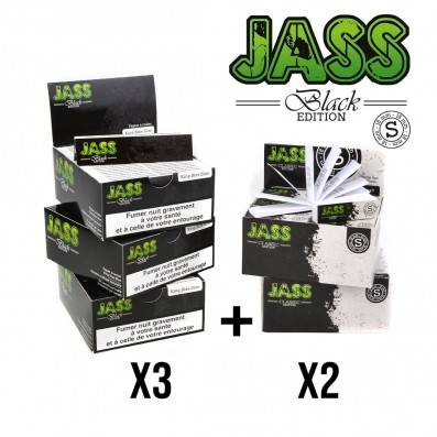 .FEUILLE JASS PAPER BLACK + TIPS TAILLE S