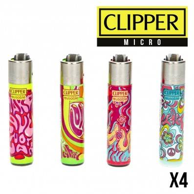 MICRO CLIPPER GLOSSY HIPPIE X4