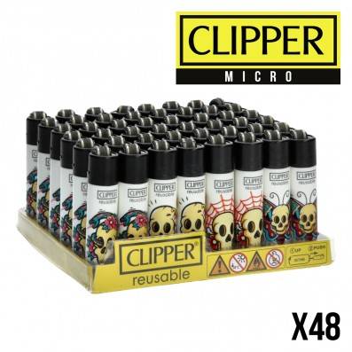 MICRO CLIPPER HAPPY SKULLS X48