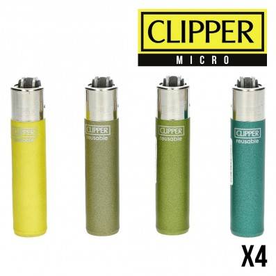 MICRO CLIPPER METALLIC GREEN X4