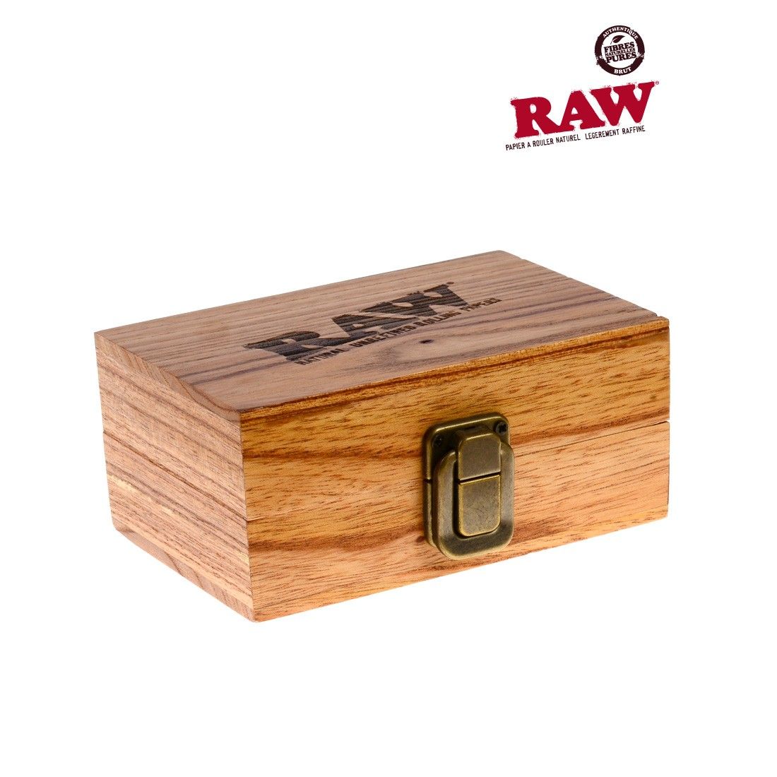 Boite à rouler RAW articulé Bambou rabat magnétique Pour Fumeur- Wood BOX -  repose Feuille - Bois Naturel- Plateau /