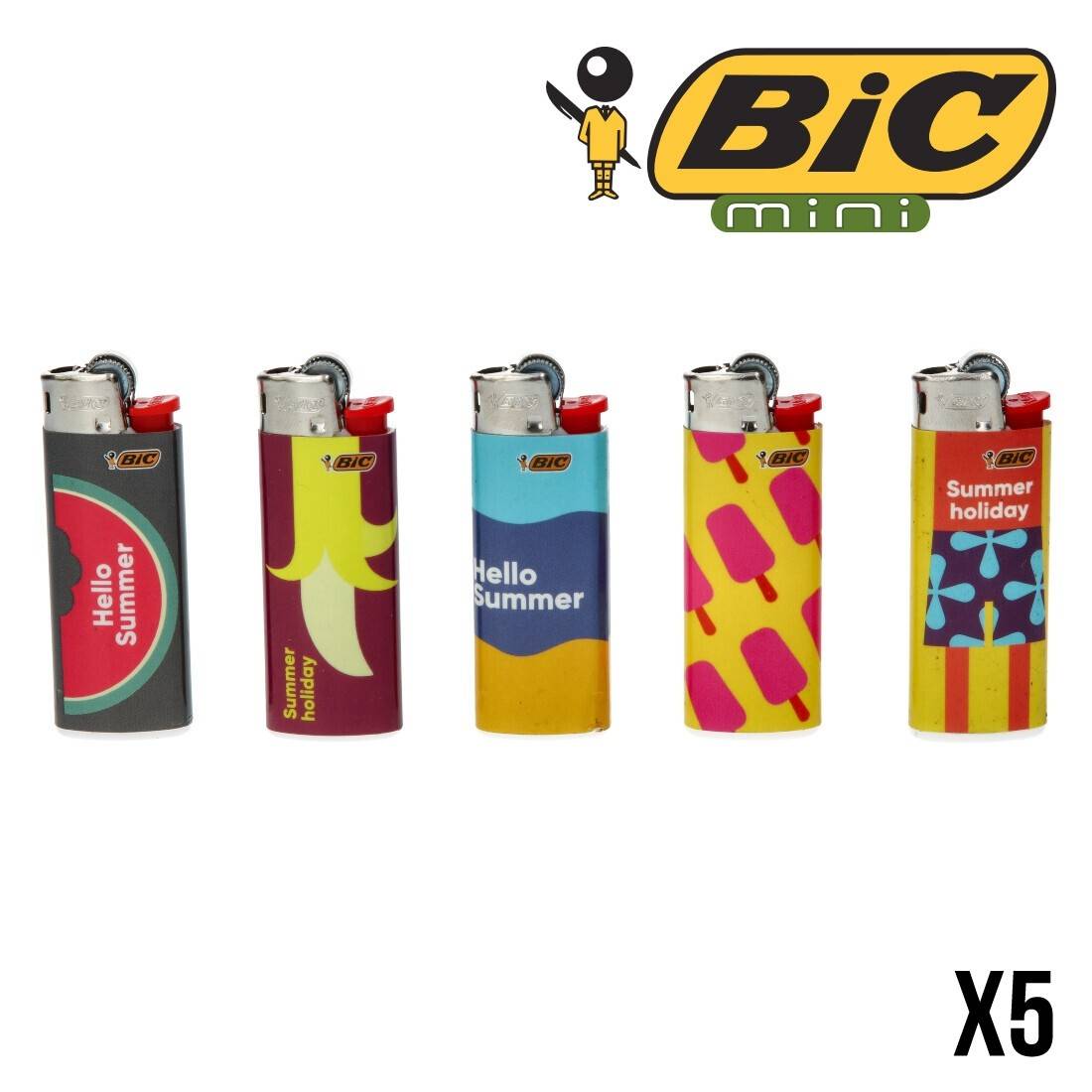 Briquet Bic mini standard coloré x50 - smookers