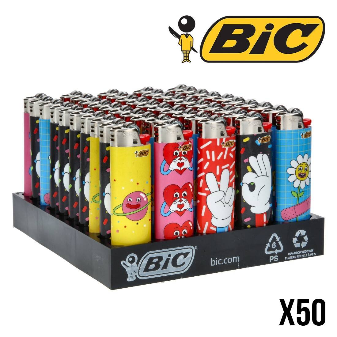 Briquets BIC Party Color X50 - Disponible Chez S Factory !