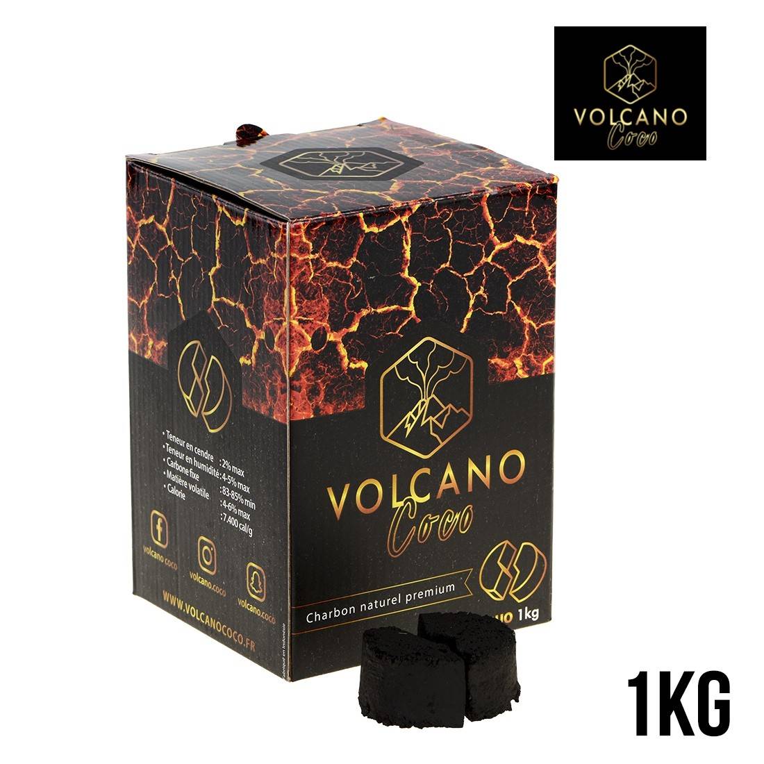 Charbon Volcano Coco Duo 1kg - Disponible chez S Factory !