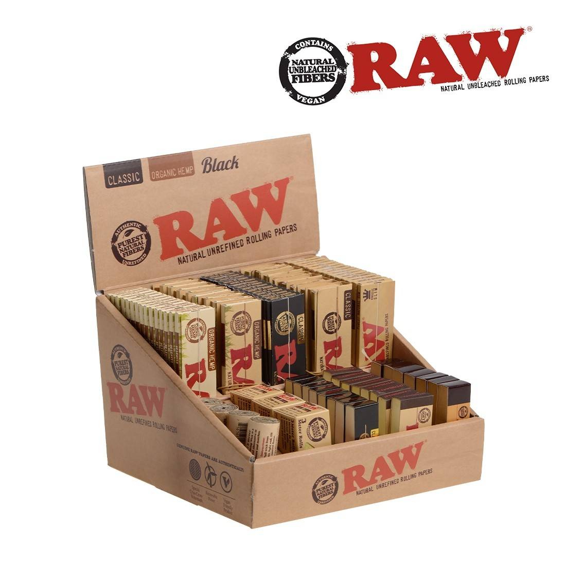 Feuilles à rouler et cartons Raw Connoisseur 1 1/4 Classic