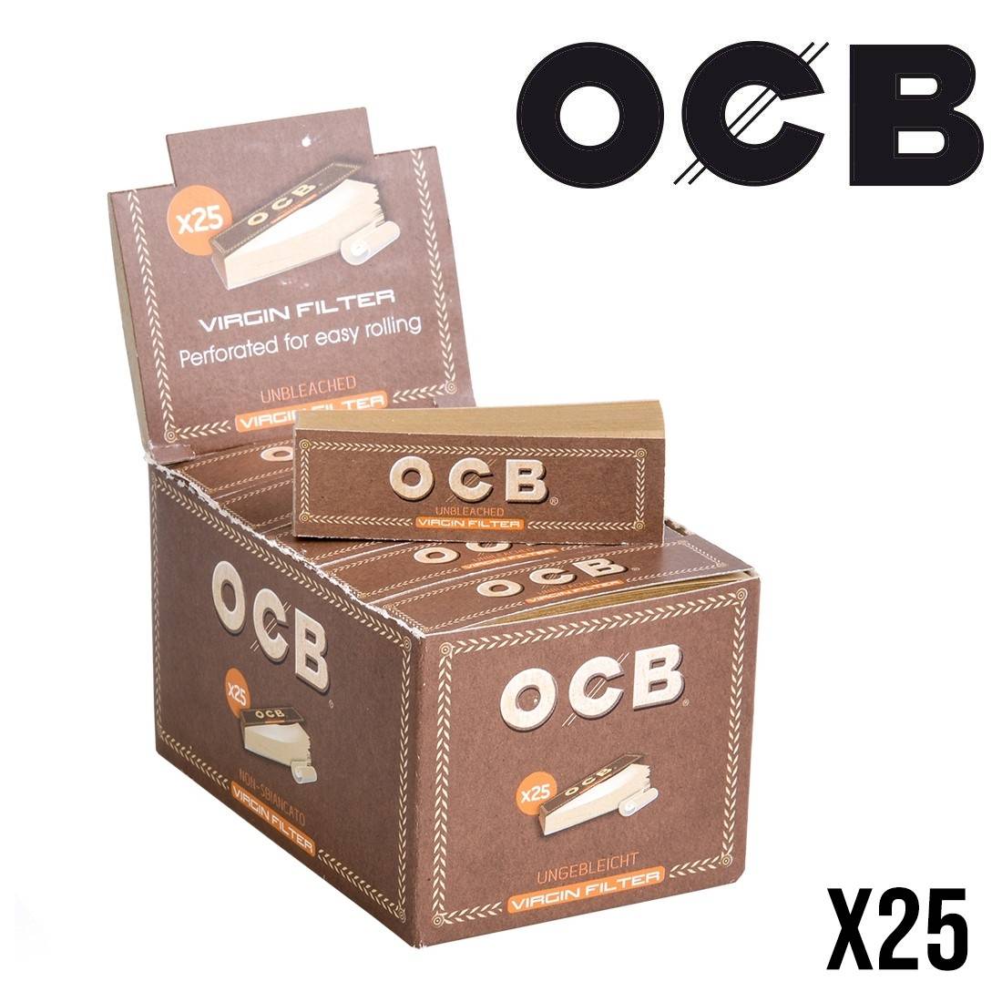 Filtres en carton OCB perforés x 25 - 12,00€