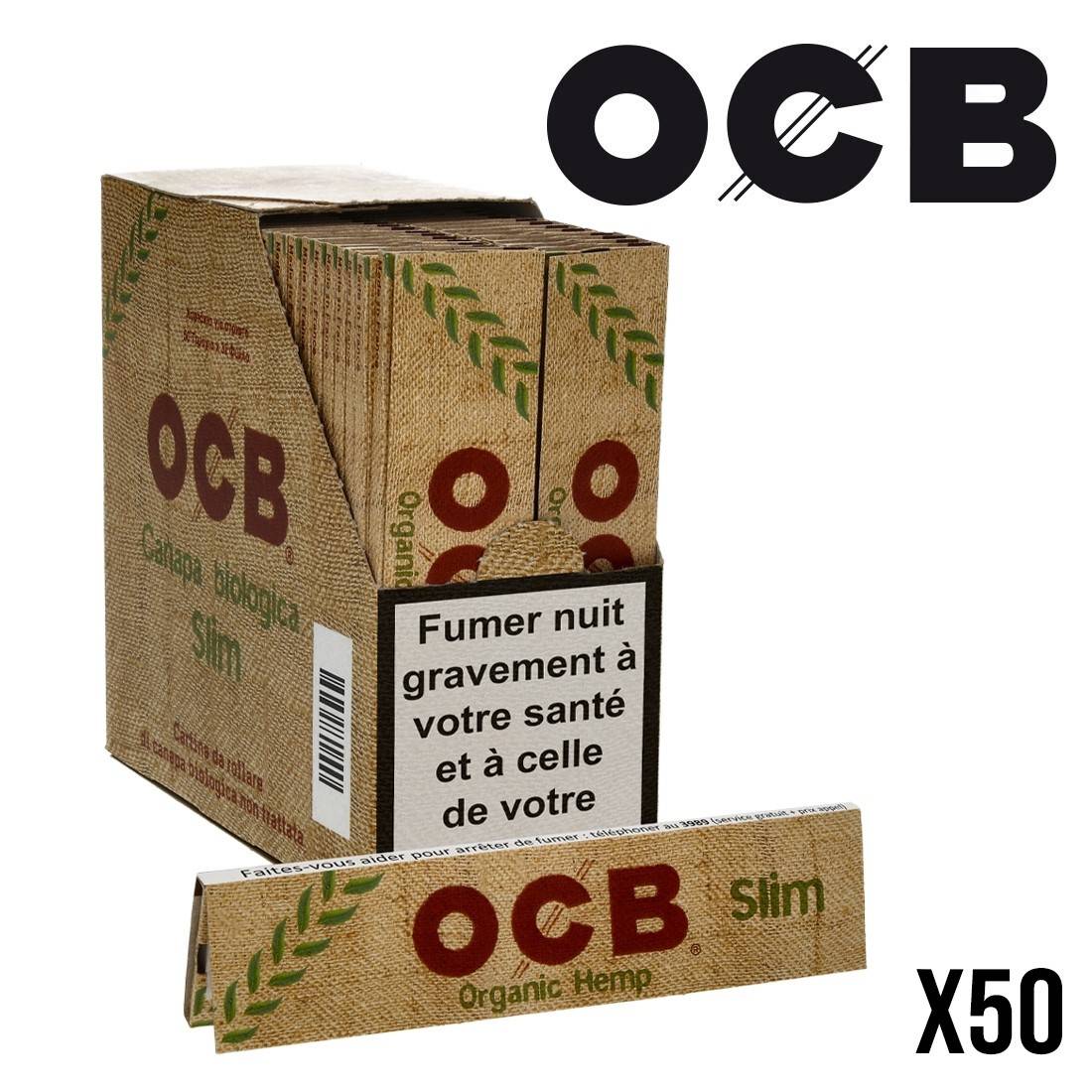 vente papiers a rouler ocb bio chanvre, feuilles ocb naturelle