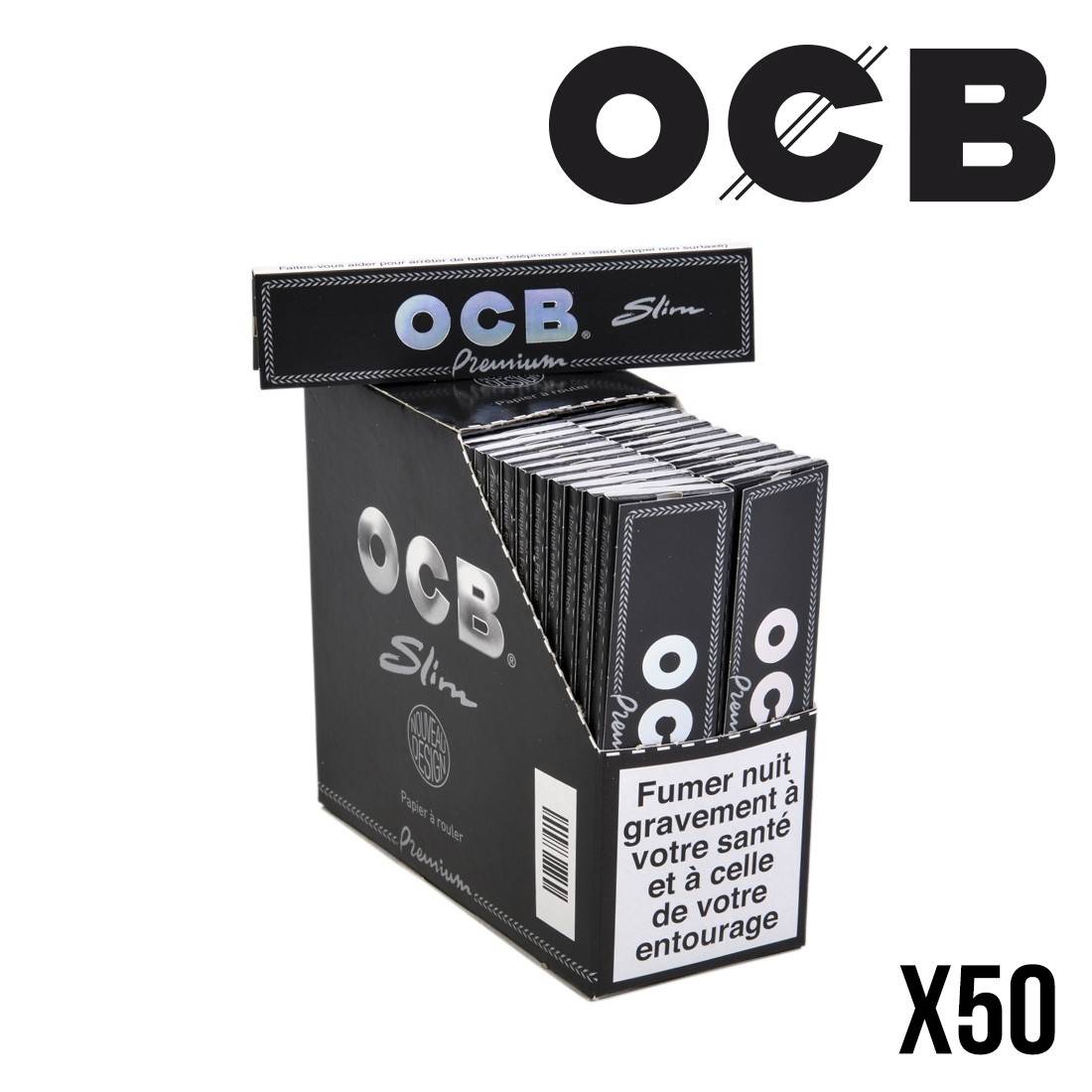 Pack de 10 feuilles OCB Slim Virgin + 10 filtres tips carton