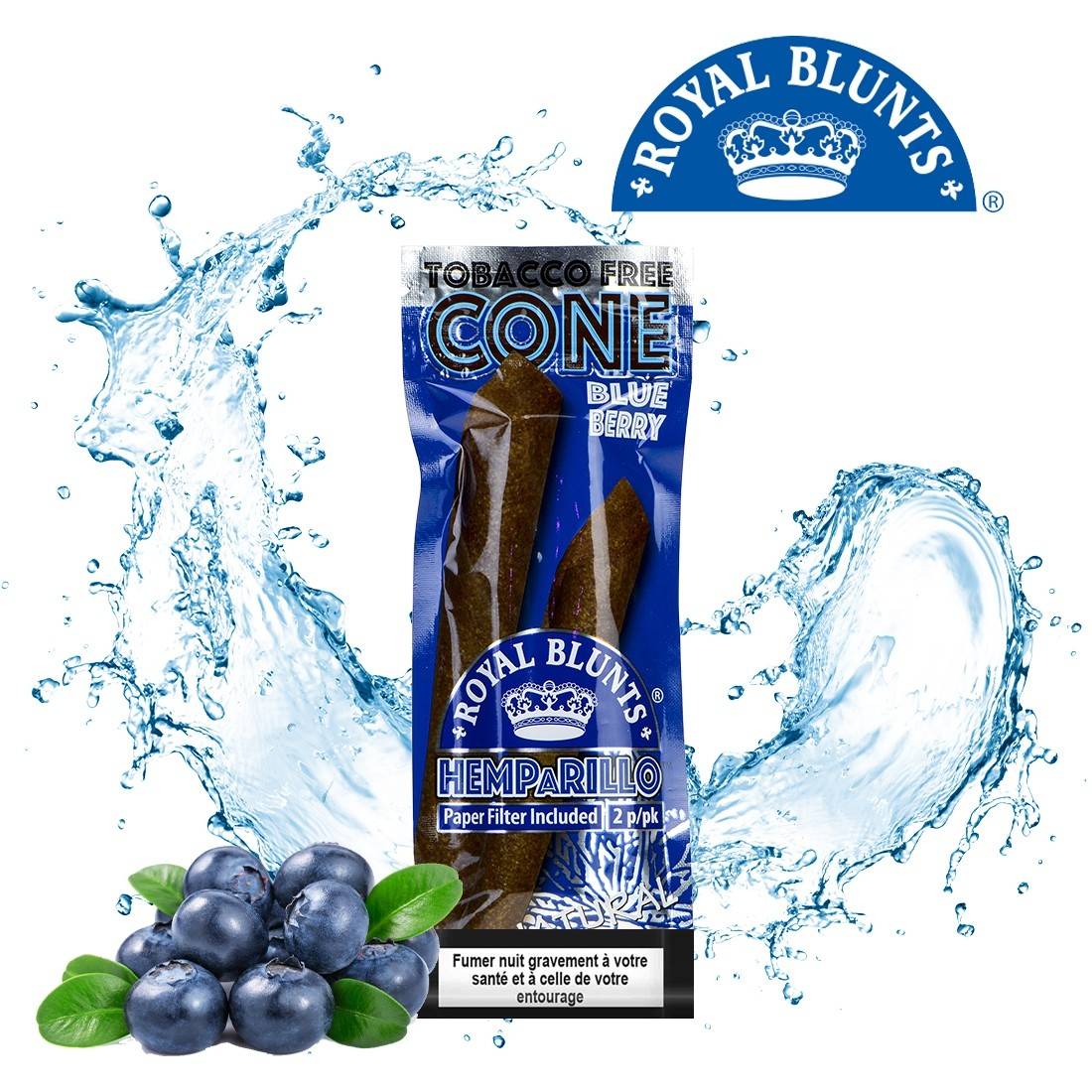 Blunts Cones pré-roulés blueberry HEMPARILLO