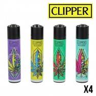 Briquet CLIPPER | Décor Animal Flower x4