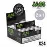 .FEUILLE A ROULER JASS SLIM + TIPS BLACK EDITION X24