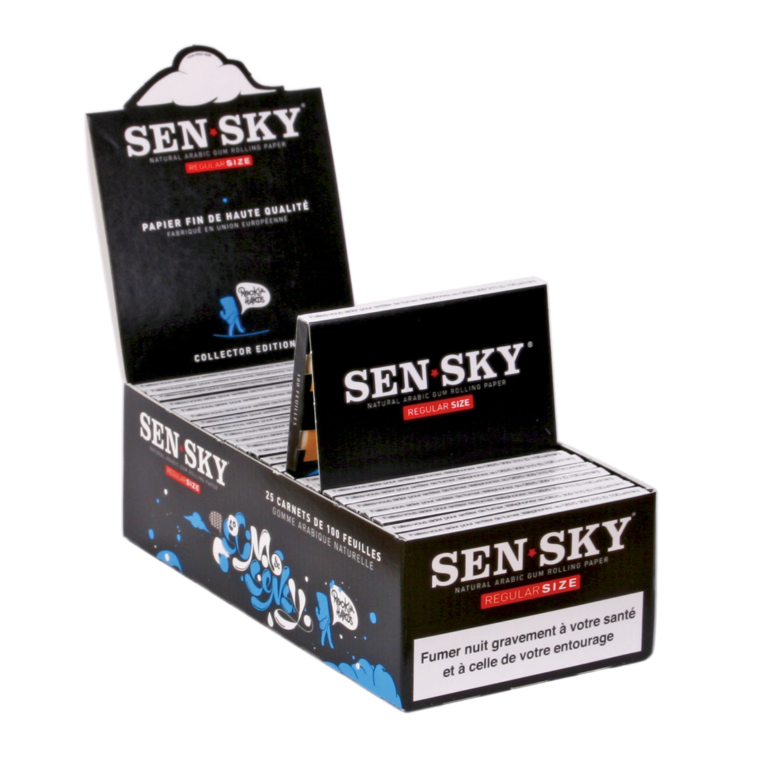 Sensky regular 2 box de 25 carnets de feuille à rouler courte 